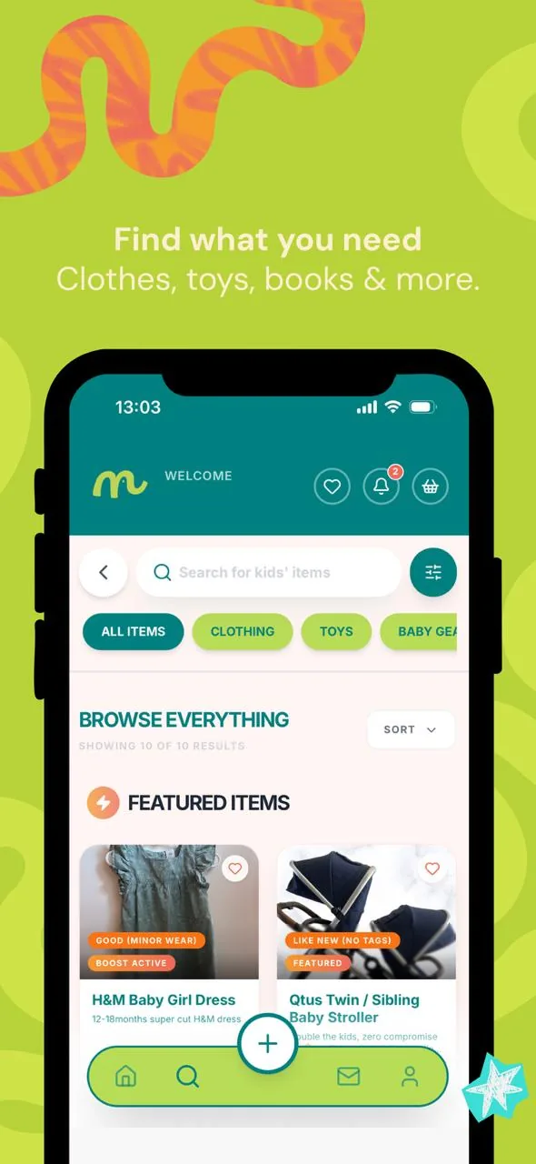 Browse screen